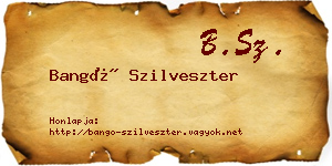 Bangó Szilveszter névjegykártya