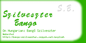 szilveszter bango business card