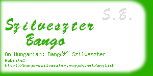 szilveszter bango business card